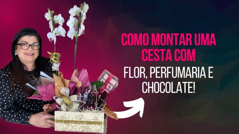 Delicada combinação: Cesta de Chocolate com Flores